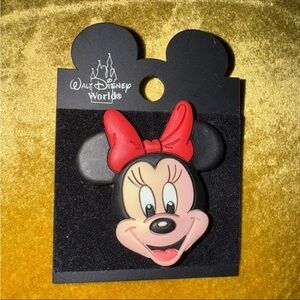 Vintage Disney Minnie Mouse Head Rubber Tie Tack Pin